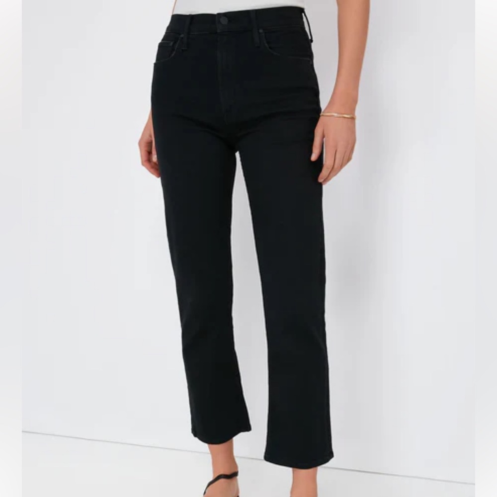 MOTHER High Rise Jet Black Jeans